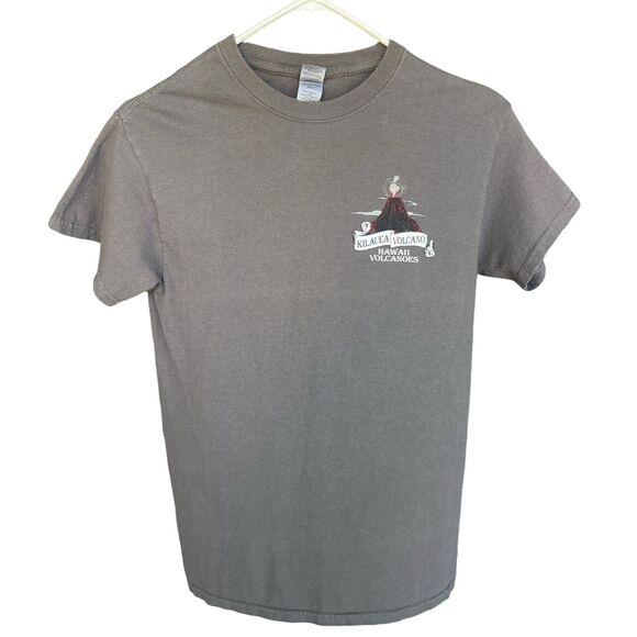 Gildan Kilauea Volcano Shirt Adult Small Gray Hawaiian Graphic Print - Picture 2 of 12